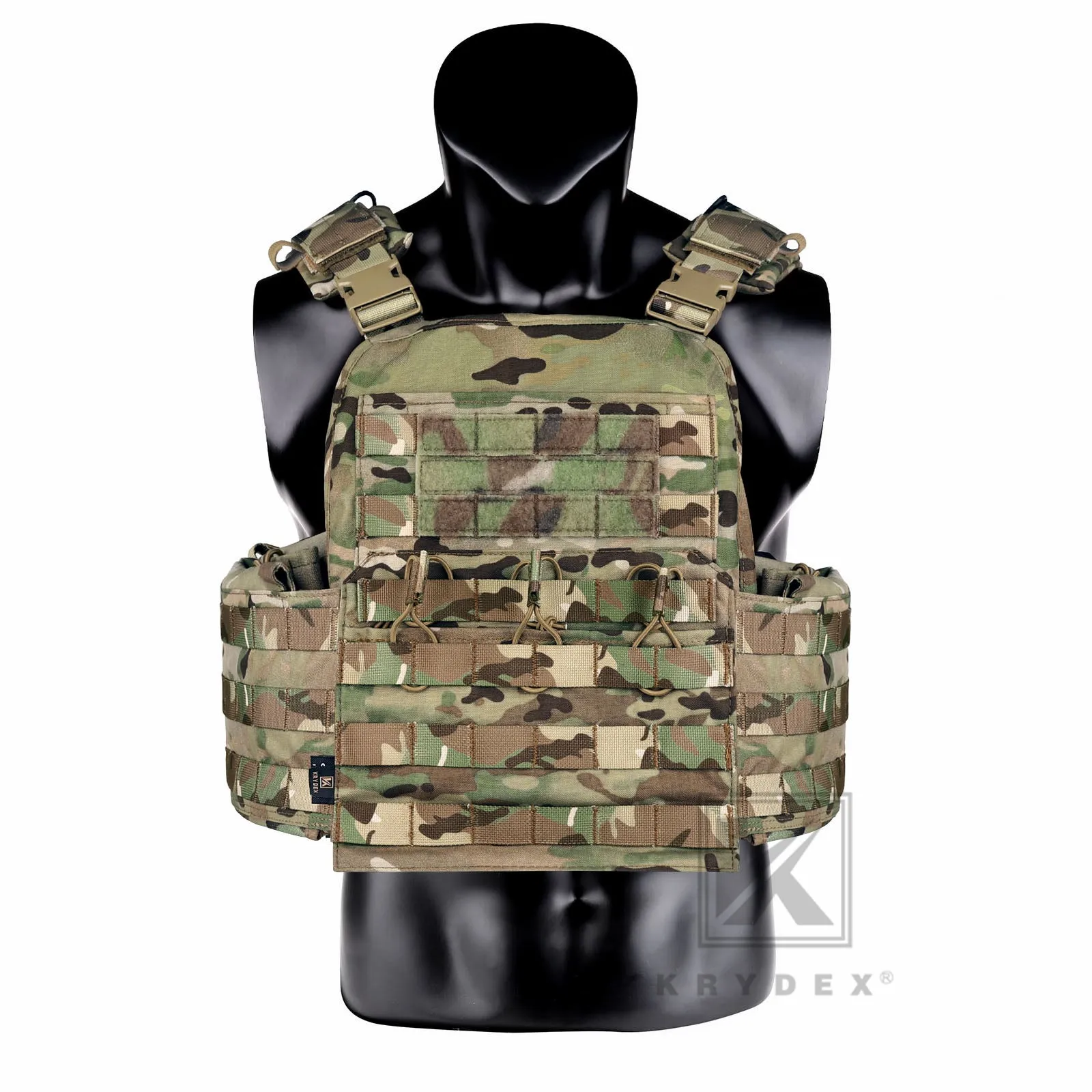 KRYDEX Tactical Plate Carrier Heavy Duty Modular MOLLE Vest