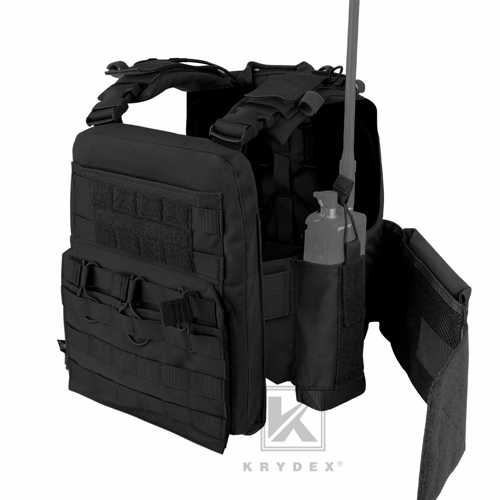 KRYDEX Tactical Plate Carrier Heavy Duty Modular MOLLE Vest