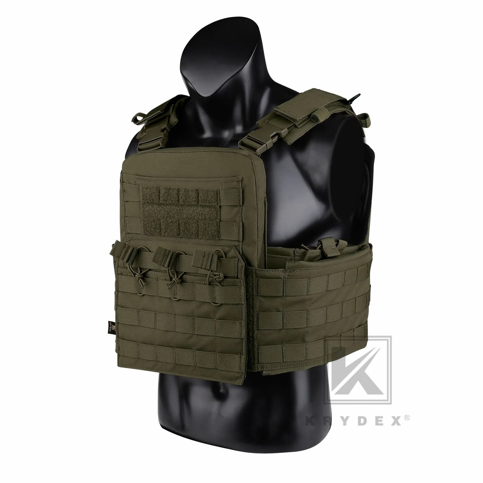 KRYDEX Tactical Plate Carrier Heavy Duty Modular MOLLE Vest