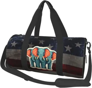 Laos Three Headed Elephant Duffel Bag Gym Bag Travel Sports Tote Large Foldable Beach Swim Yoga3