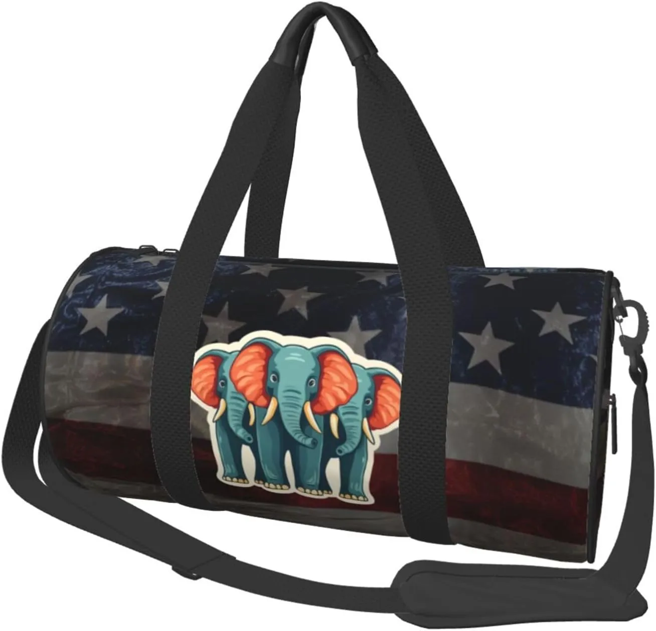 Laos Three Headed Elephant Duffel Bag Gym Bag Travel Sports Tote Large Foldable Beach Swim Yoga3