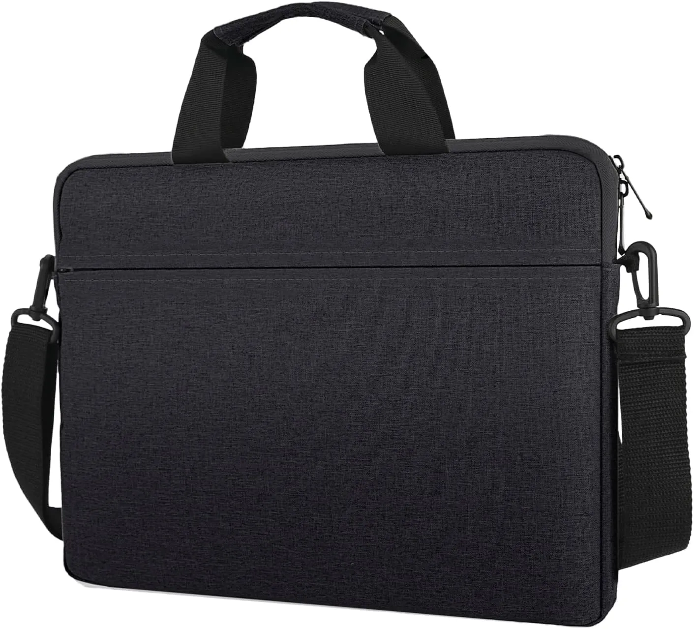 Laptop Case Shoulder Bag for 15.6 Inch Laptop Computer Chromebook, 16 Inch MacBook Pro A2485 A2141 A2780 A3403 A3186, Protective Polyester Computer Portable Bag Briefcase with Handle, Black
