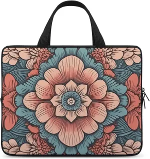 Laptop Shoulder Bag 10inch Laptop Bag Computer Bag Oriental Style Pattern Messenger Bag for Unisex