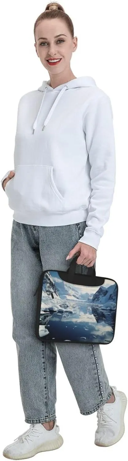 Laptop Shoulder Bag 14 inch Messenger Bag Antarctic Peninsula Laptop Bag Computer Bag for Men Women