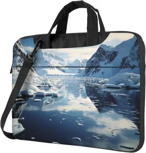 Laptop Shoulder Bag 14 inch Messenger Bag Antarctic Peninsula Laptop Bag Computer Bag for Men Women
