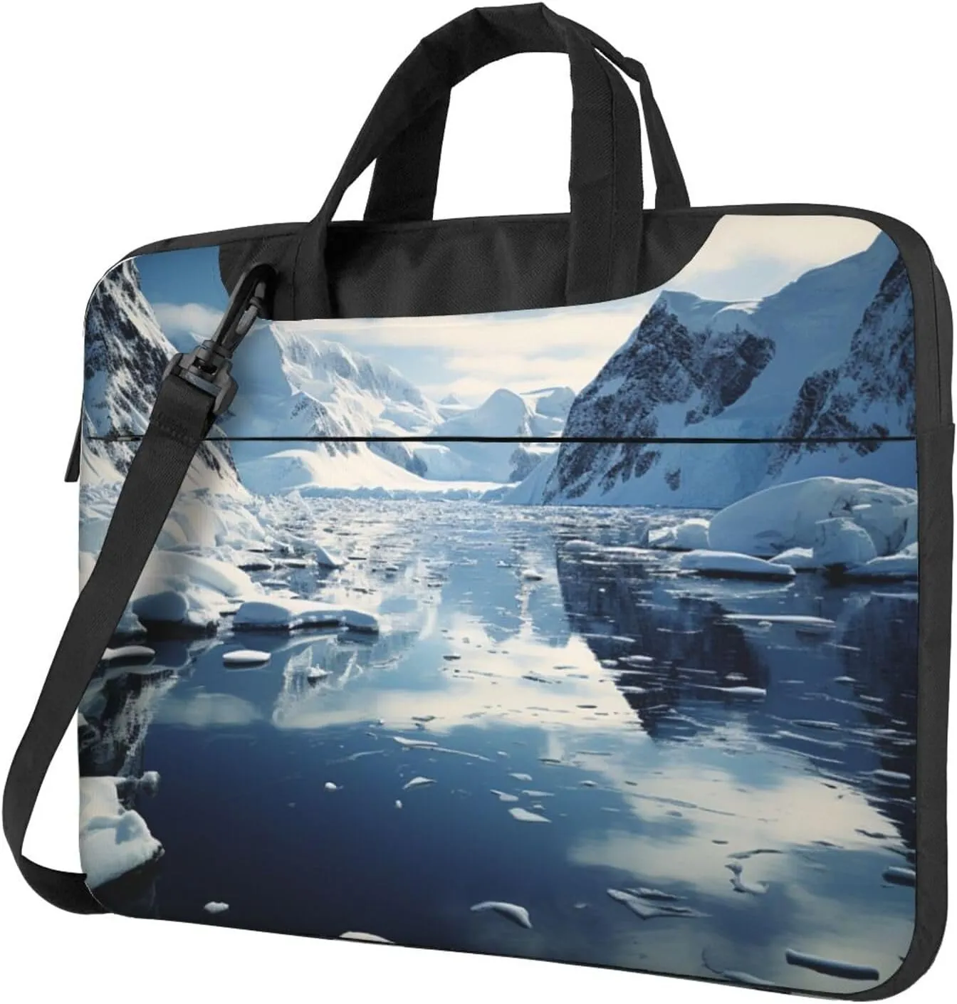 Laptop Shoulder Bag 14 inch Messenger Bag Antarctic Peninsula Laptop Bag Computer Bag for Men Women