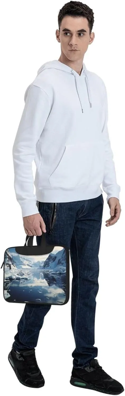 Laptop Shoulder Bag 14 inch Messenger Bag Antarctic Peninsula Laptop Bag Computer Bag for Men Women