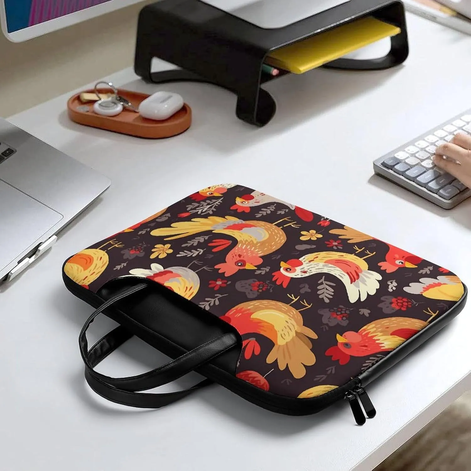 Laptop Shoulder Bag 16.5 Inch Laptop Bag Blue Volleyball Computer Bag Messenger Bag for Men Women
