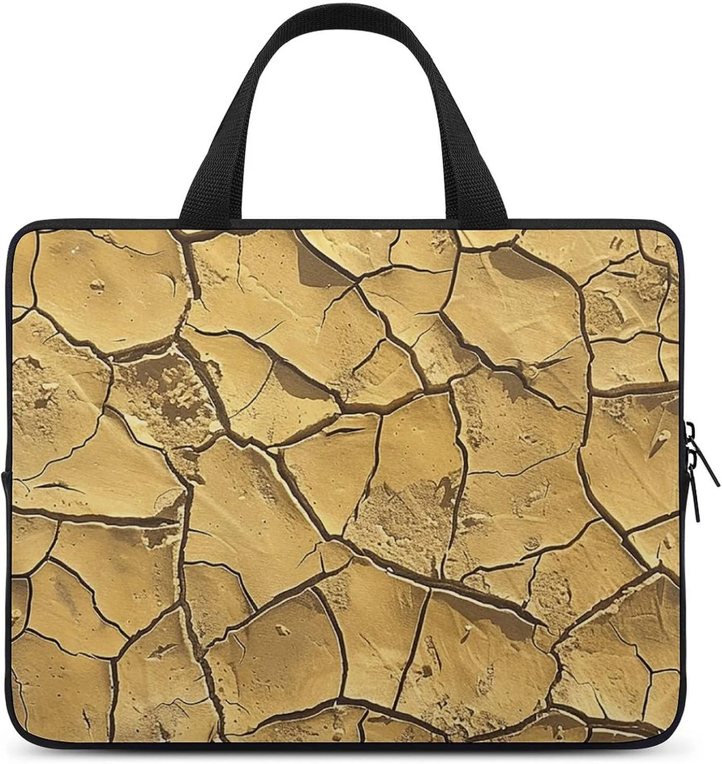 Laptop Shoulder Bag Laptop Bag Computer Bag Cracked Soil Surface Messenger Bag for Unisex