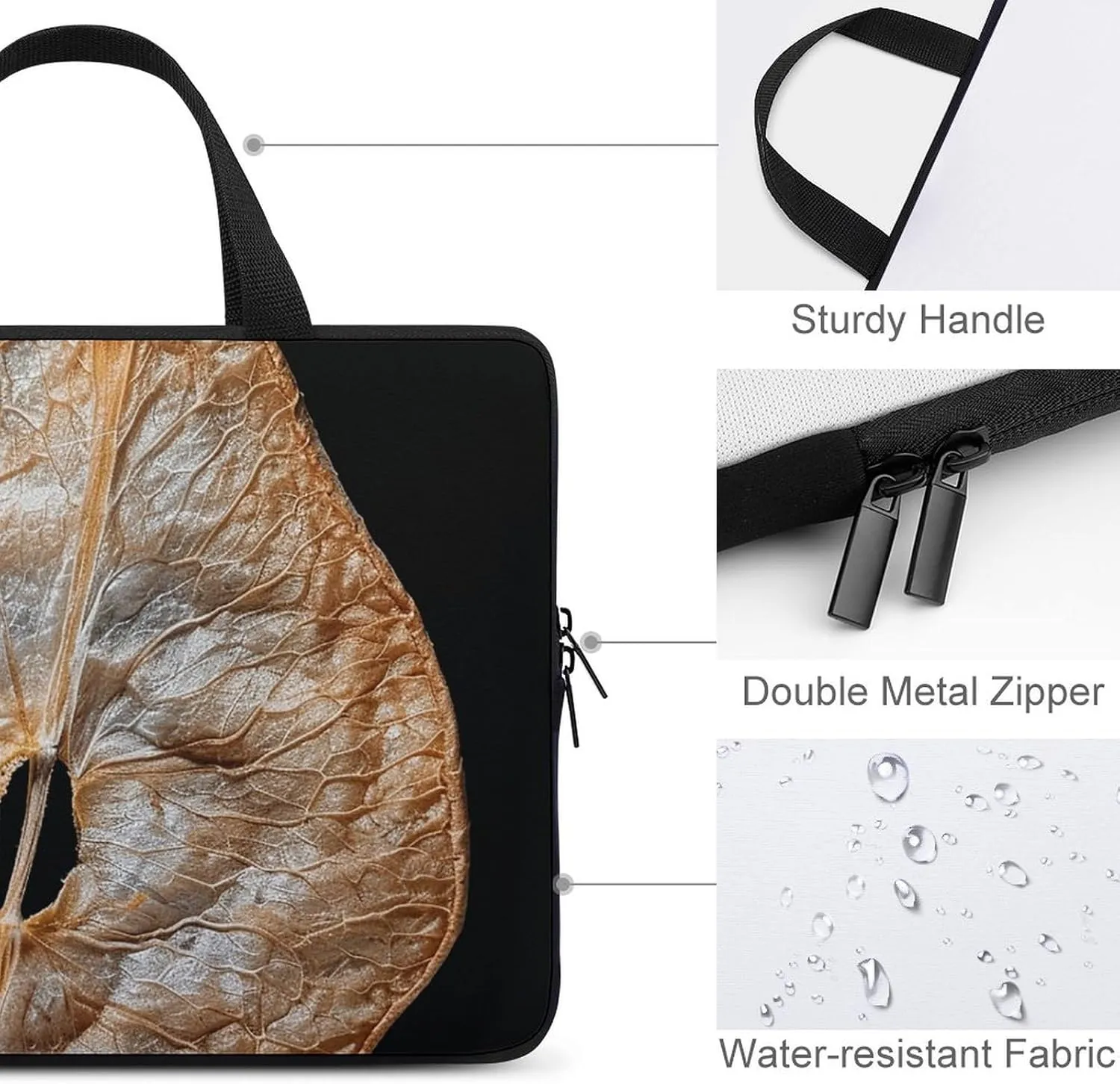 Laptop Shoulder Bag Laptop Bag Computer Bag Dried Pear Slices Messenger Bag for Unisex