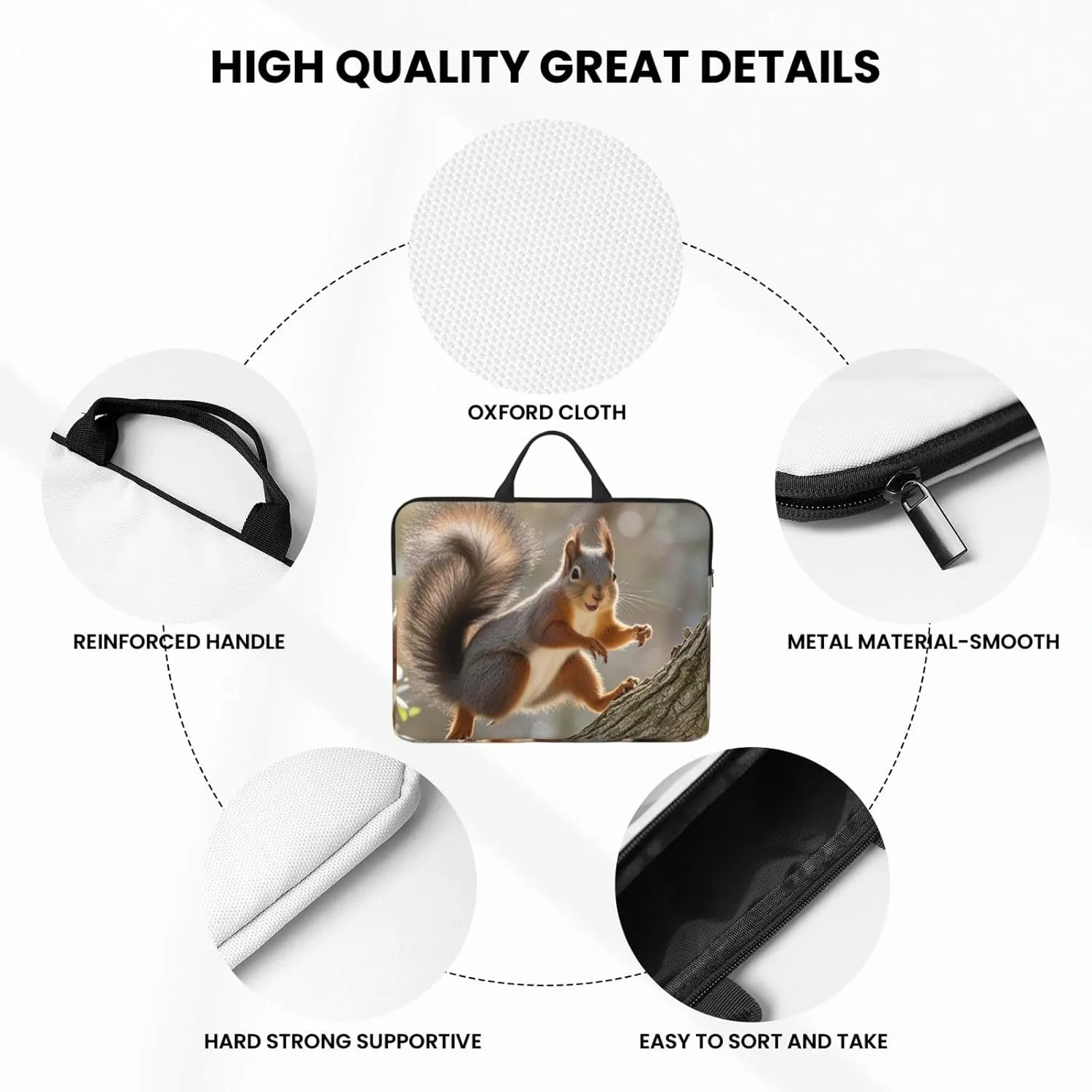 Laptop Shoulder Bag Messenger Bag Hand Drawn Giraffes Laptop Bag Computer Bag for Men Women
