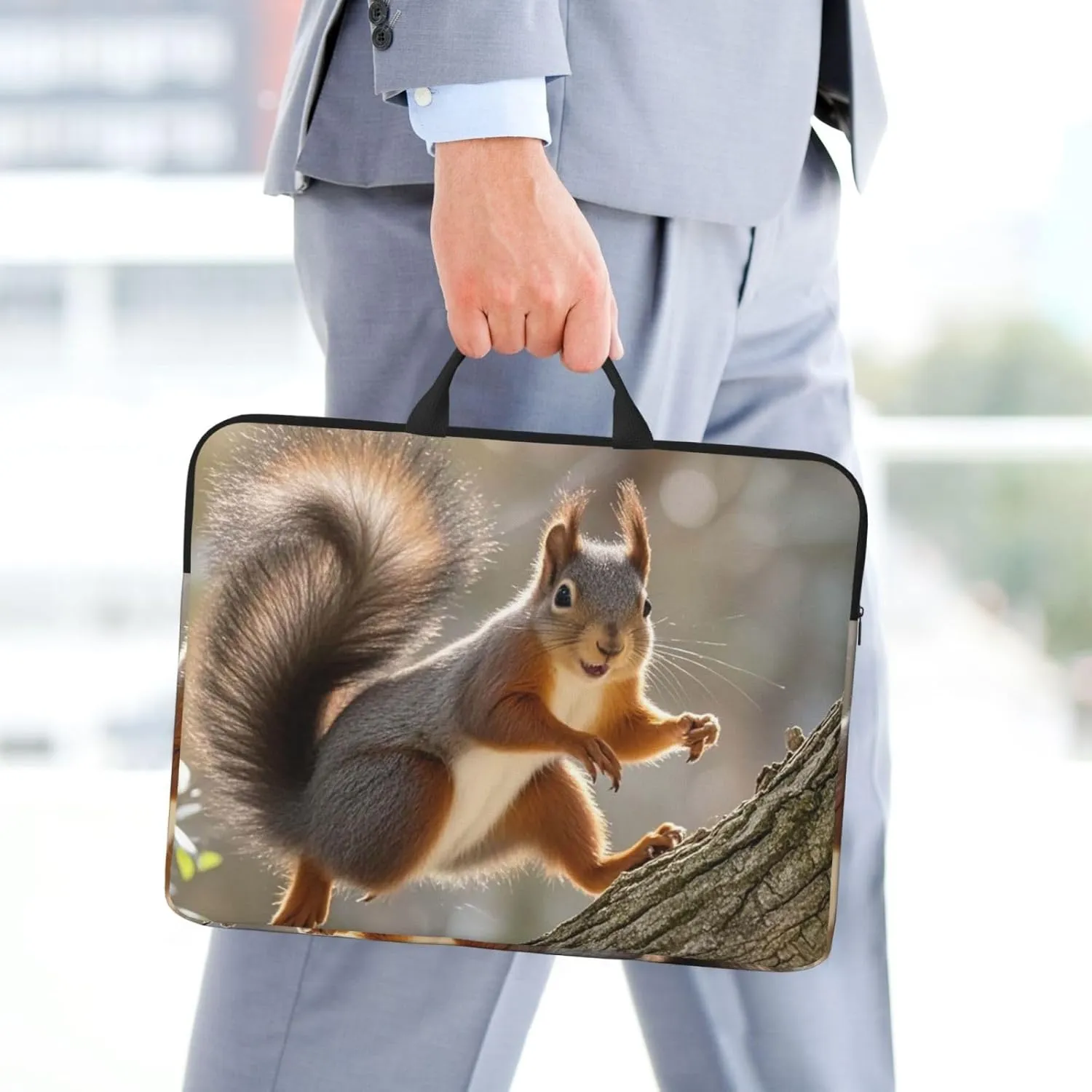 Laptop Shoulder Bag Messenger Bag Hand Drawn Giraffes Laptop Bag Computer Bag for Men Women