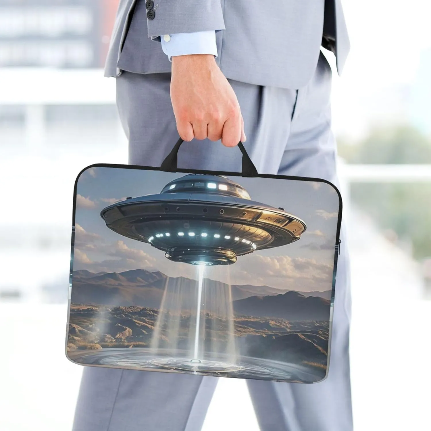 Laptop Shoulder Bag Messenger Bag Wild Elk silhouette Laptop Bag Computer Bag for Men Women
