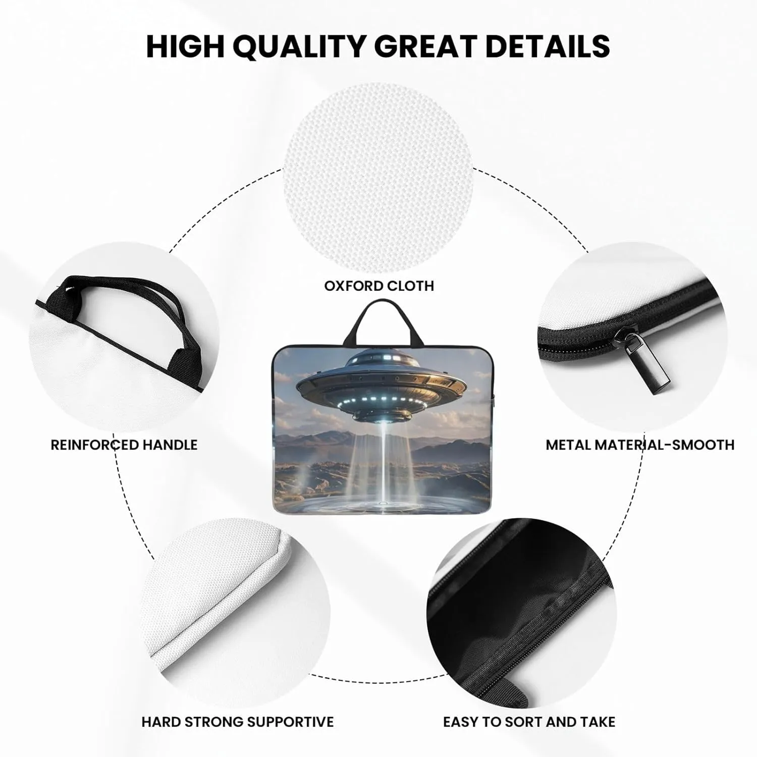 Laptop Shoulder Bag Messenger Bag Wild Elk silhouette Laptop Bag Computer Bag for Men Women