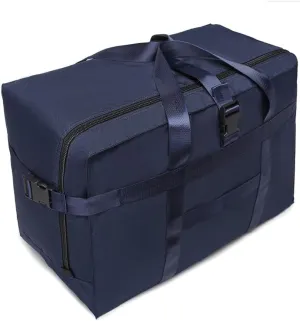 Large Capacity Travel Bag,Waterproof Tear Resistant Oxford Cloth Men Women Camping Duffle Bag,Moving Bag for Comforter Duvet Quilt Bedding (Blue,75L)