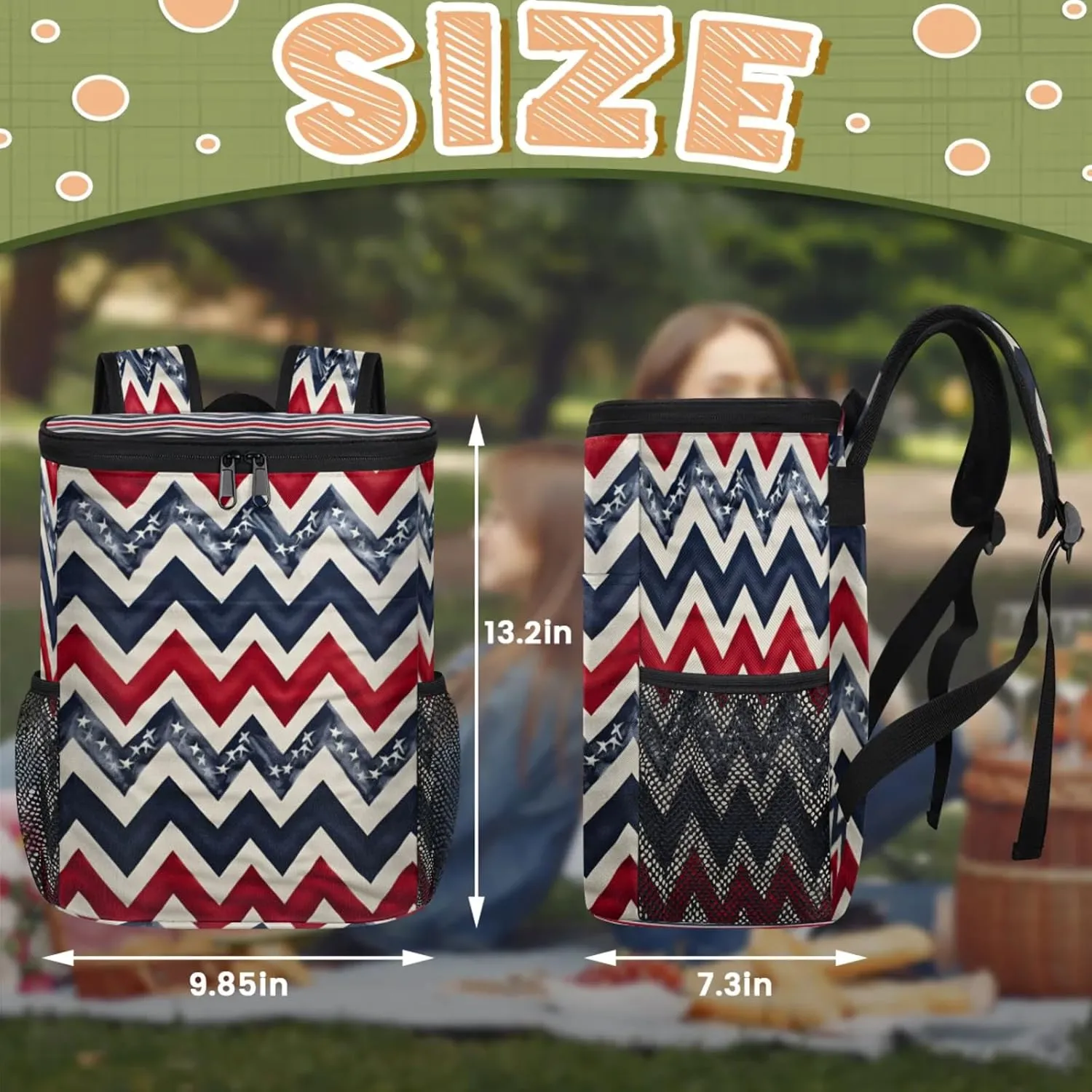 Large Insulated Cooler Backpack, Leak Proof Backpack 30 Cans, Cooler Bag for 12h Hot/Cold Retention