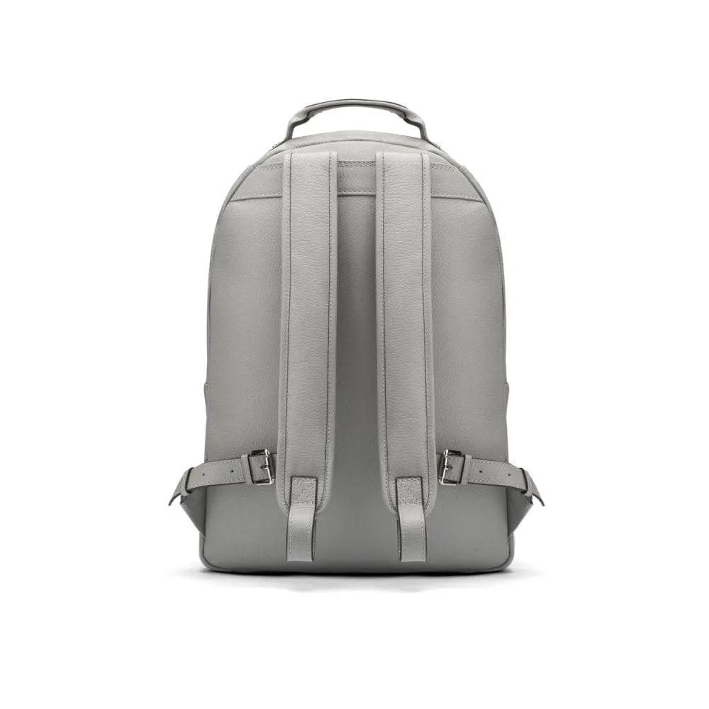 Leather 15" Laptop Backpack, Cambridge - Grey
