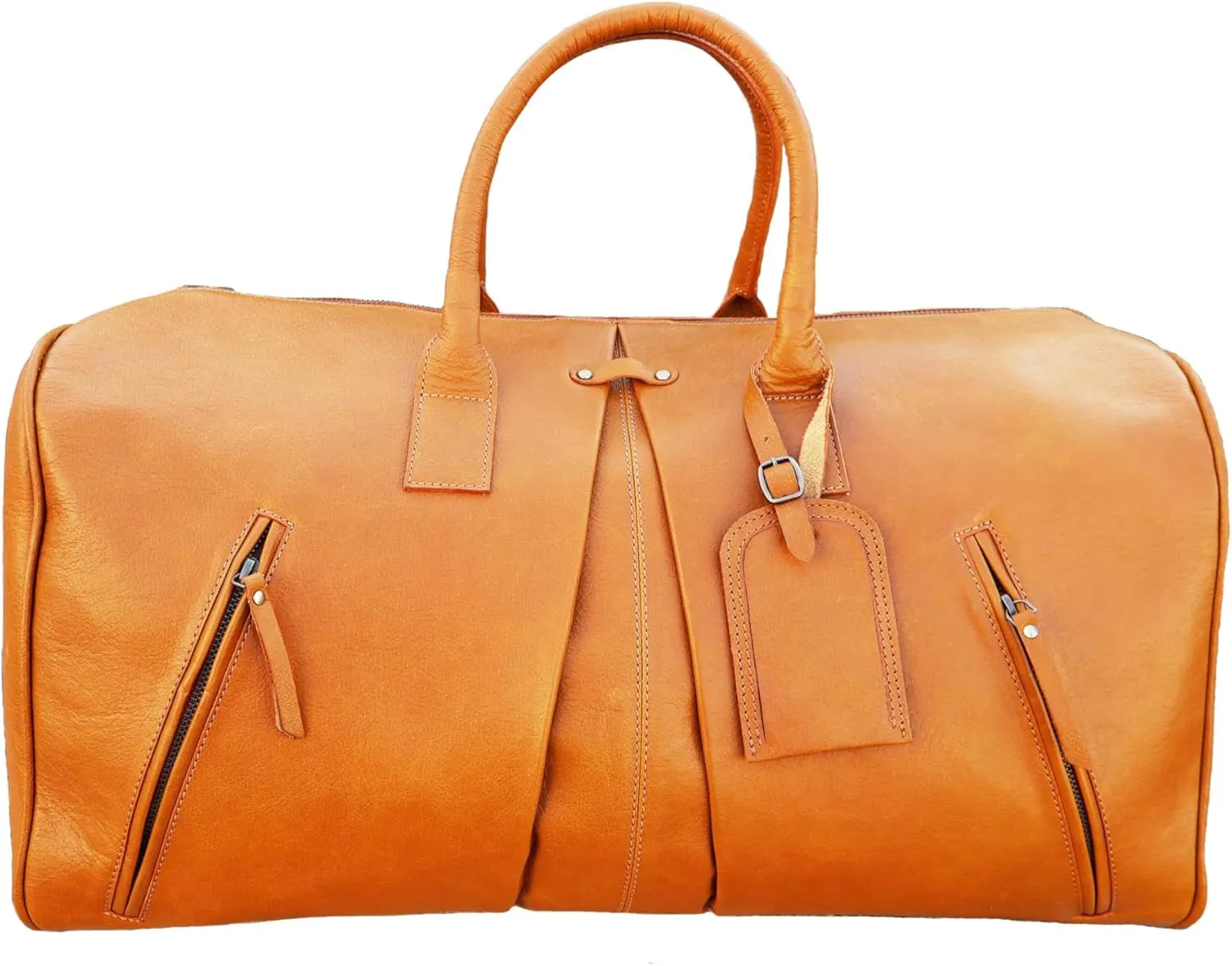 Leather Duffel Bag Handmade Leather Travel Bag for Men and Women Genuine Buffalo Large Weekend Shoulder Bag Overnight Leather Holdall Luggage Sports Gym Duffle Bag