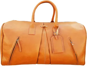 Leather Duffel Bag Handmade Leather Travel Bag for Men and Women Genuine Buffalo Large Weekend Shoulder Bag Overnight Leather Holdall Luggage Sports Gym Duffle Bag