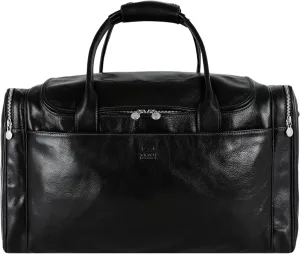 Leather Duffel Bag Weekend Bag Gym Large Travel Bag - Time Resistance