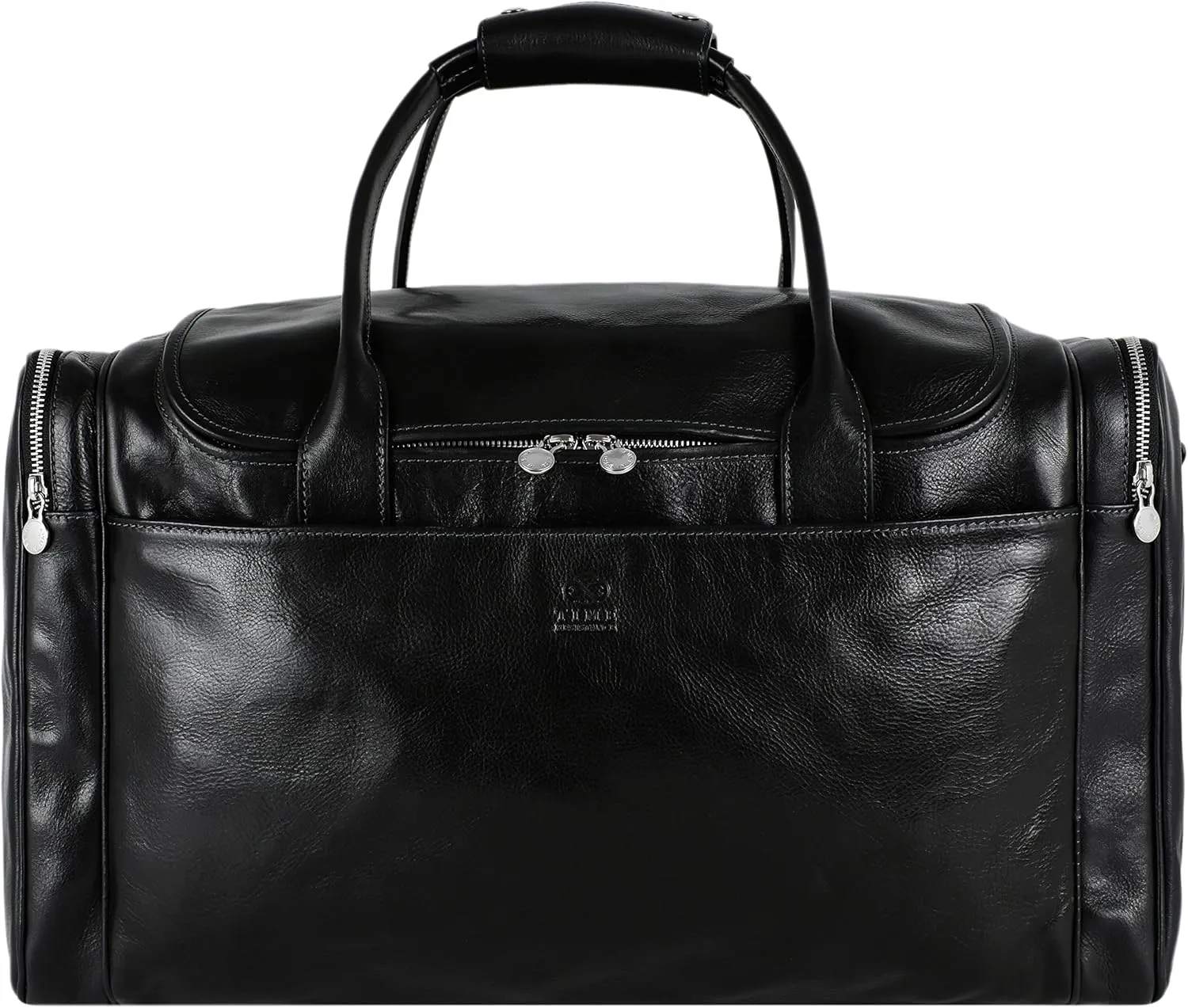 Leather Duffel Bag Weekend Bag Gym Large Travel Bag - Time Resistance
