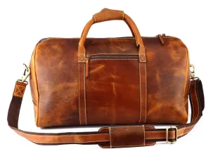 Leather Travel Duffel Bags for Men and Women Full Grain Leather Overnight Weekend Leather Bags Sports Gym Duffle