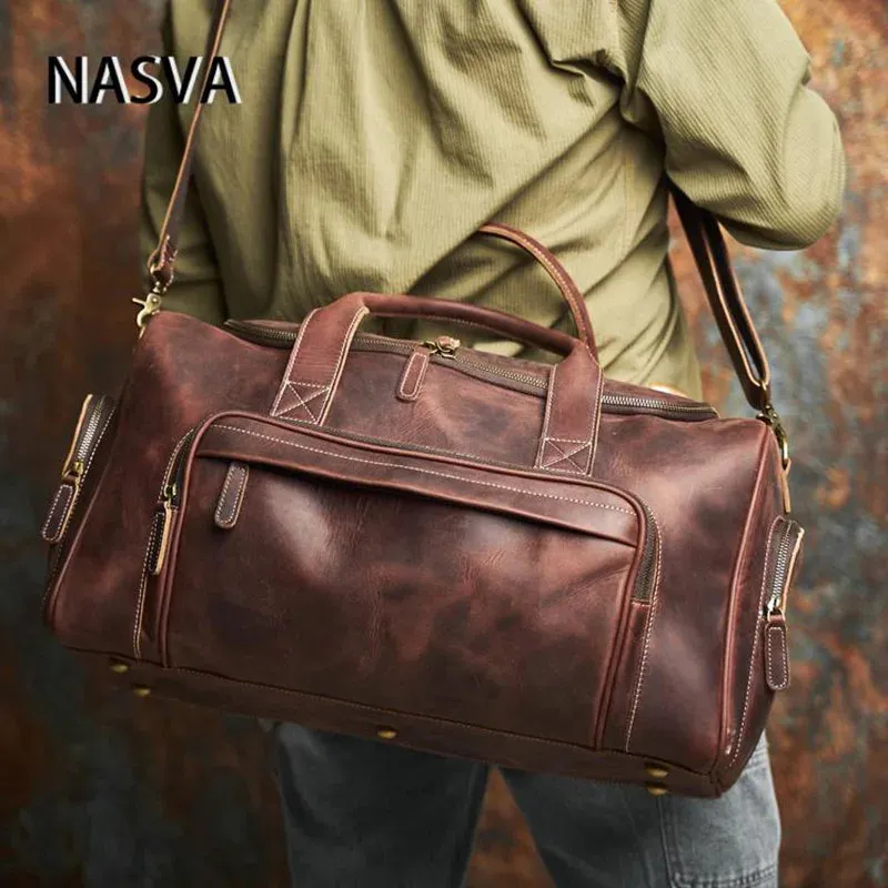 Leather Weekend Duffle Bag