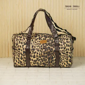 Leopardskin Square Duffel Bag