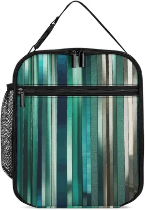 Light Jade Style Lunch Bag Reusable Lunch Tote Bag for Women Men Portable Insulated Lunch Cooler Bags Leakproof Meal Prep Lunch Box with Zipper