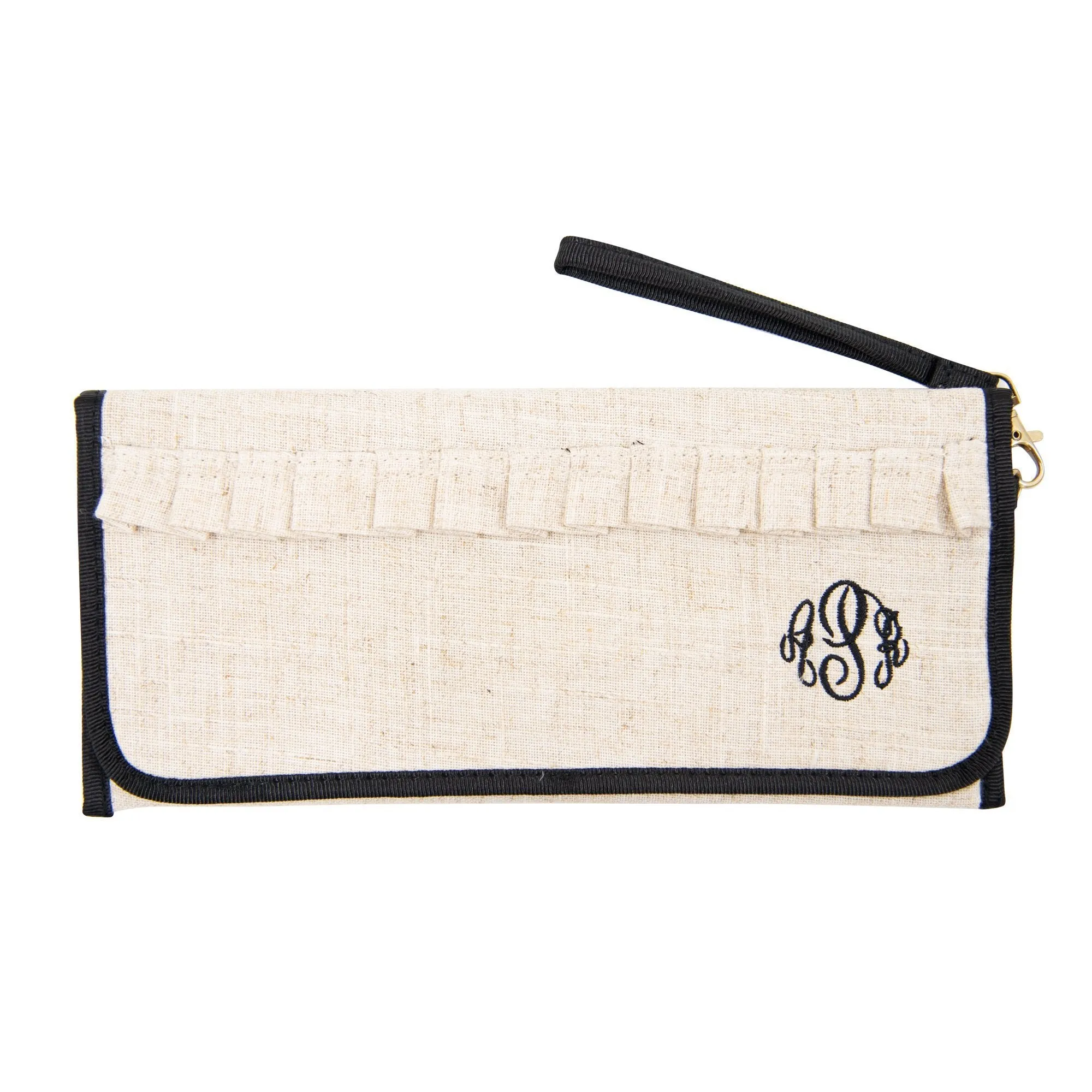 Linen Trifold Clutch
