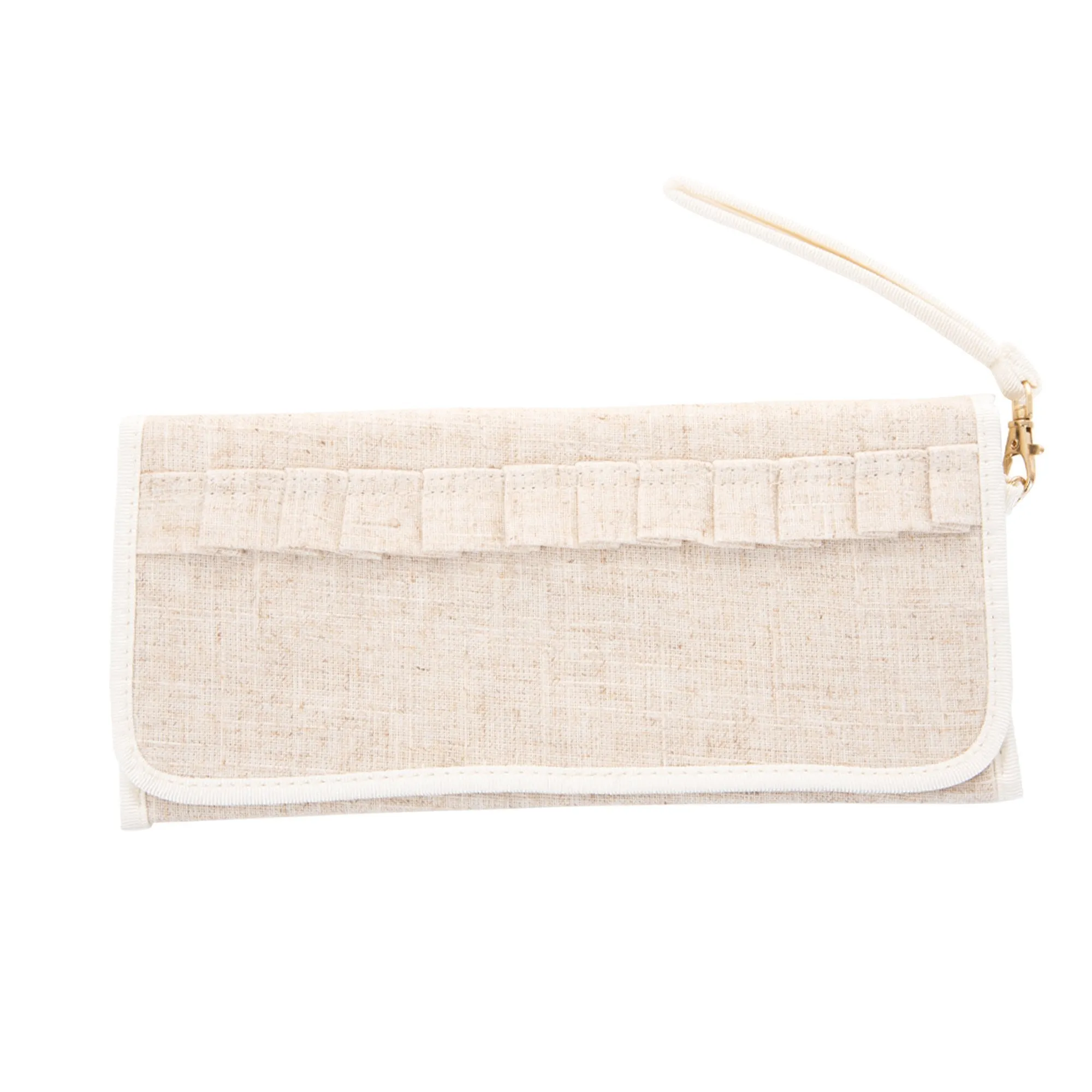 Linen Trifold Clutch