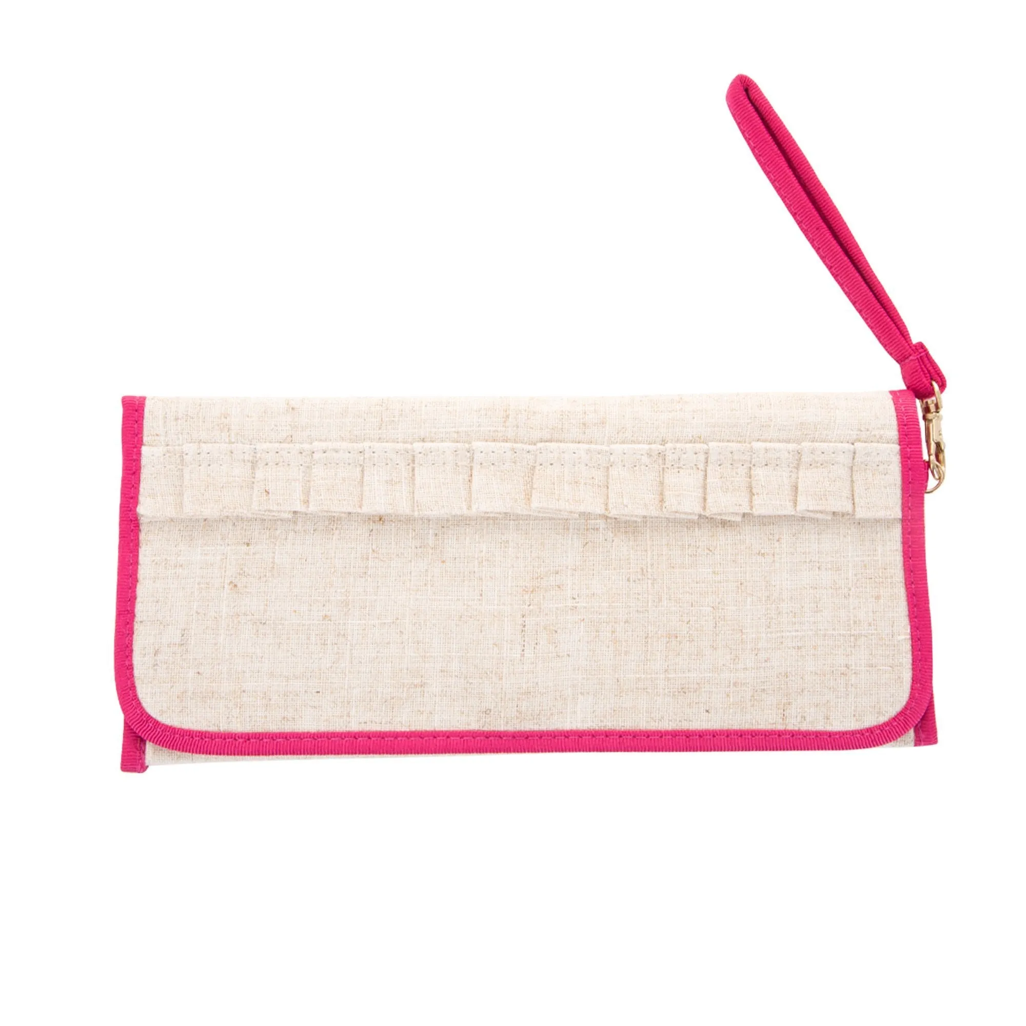 Linen Trifold Clutch