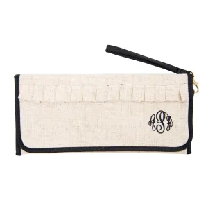 Linen Trifold Clutch