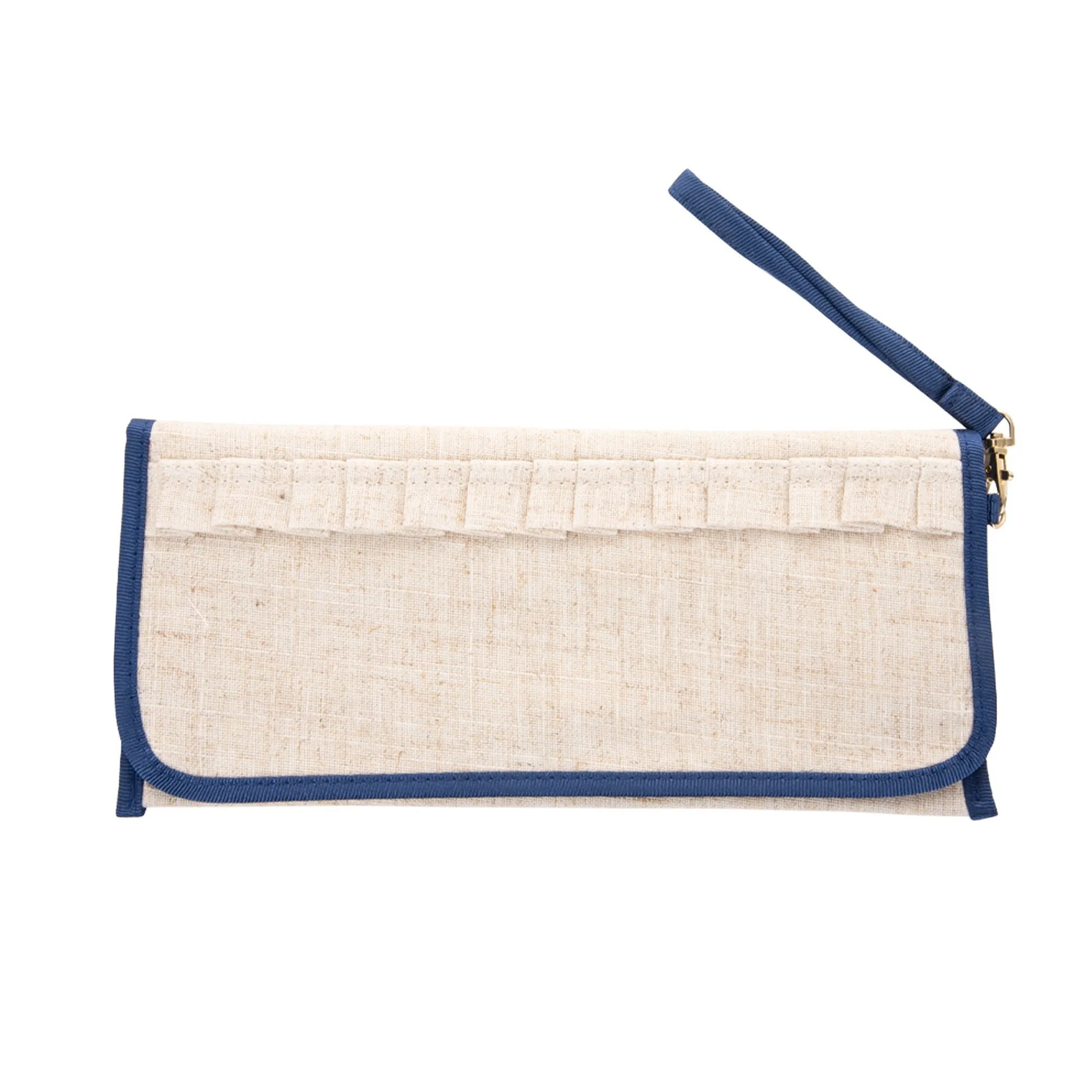 Linen Trifold Clutch