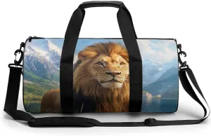 Lion Lake Unisex Gym Bag Travel Duffel Bags Overnight Sport Tote with Compartment for Weekender Vacation