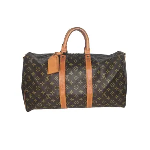 Louis Vuitton 1986 Monogram Canvas Keepall Bandouliere 45