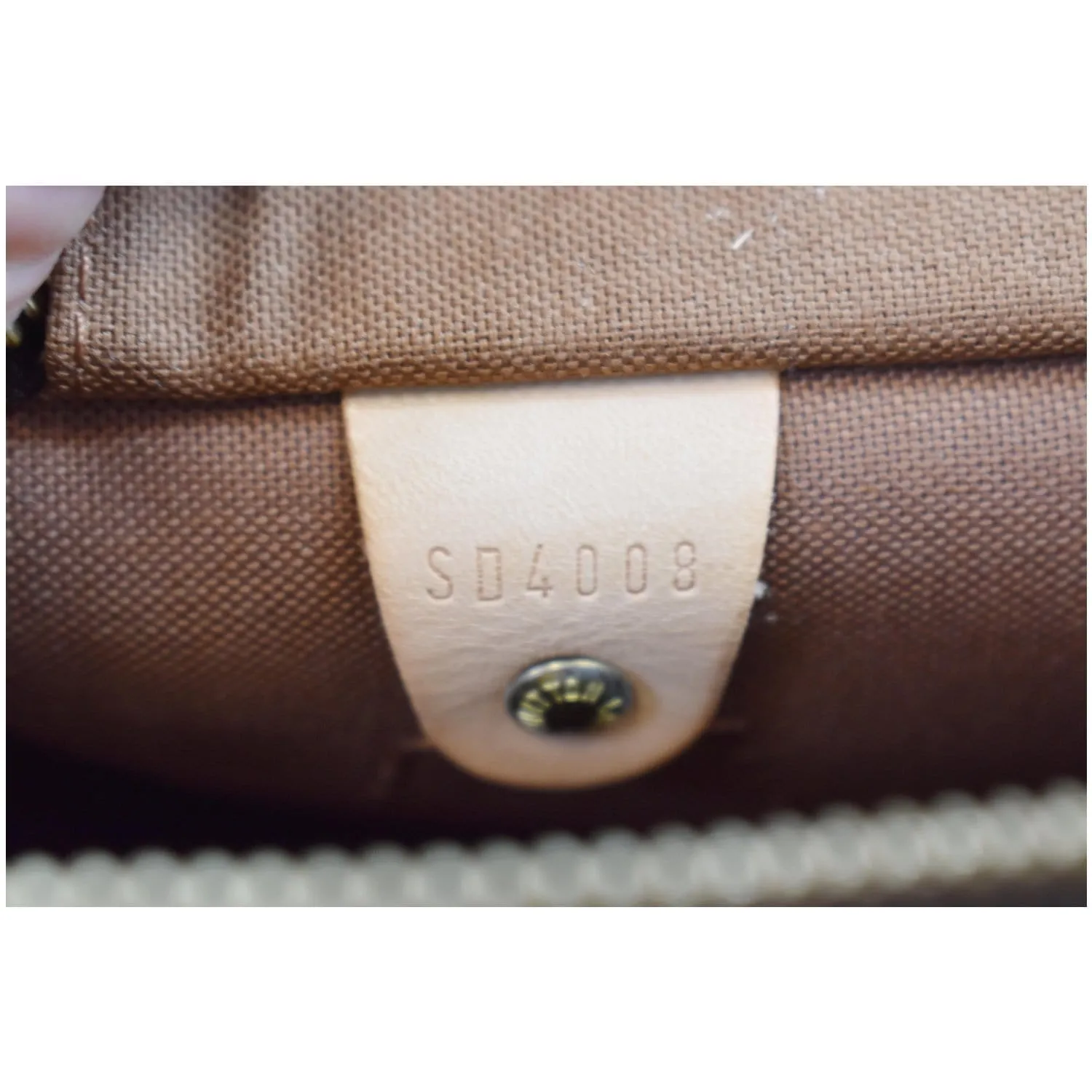 LOUIS VUITTON Speedy 30 Monogram Canvas Satchel Bag Brown