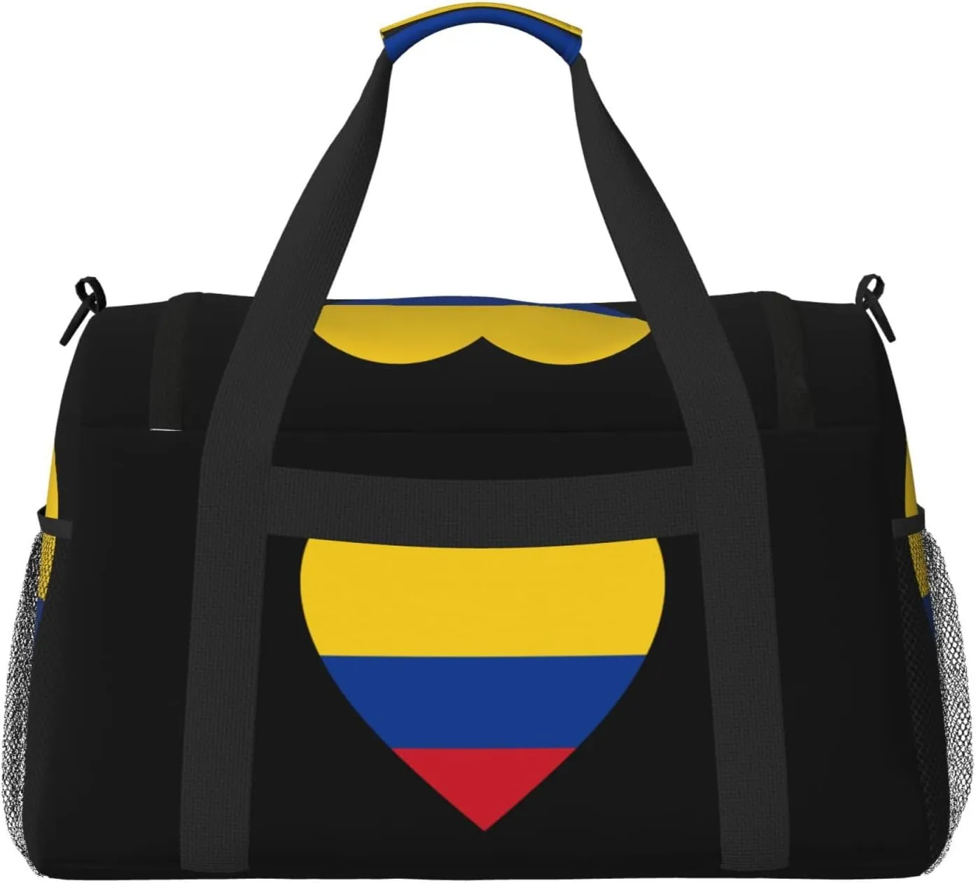 Love Colombia Flag 0 Travel Duffel Bag Large Foldable Waterproof Overnight Bag For Beach Swim Bags Pool Sports Gym
