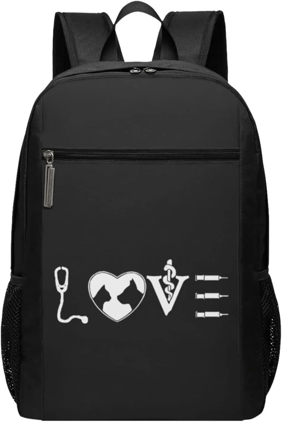Love Vet Tech Travel Laptop Backpack, Business Anti Theft Slim Sturdy Laptops Backpacks, College Computer Bag Gift for Men & Women Fits 17 Inch Notebook,Black