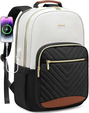 LOVEVOOK Laptop Backpack, 15.6 Inch Laptop Bag, Waterproof Women's Travel Backpack, Work Bag, College Teacher Carry On Backpack Daypack with USB Port