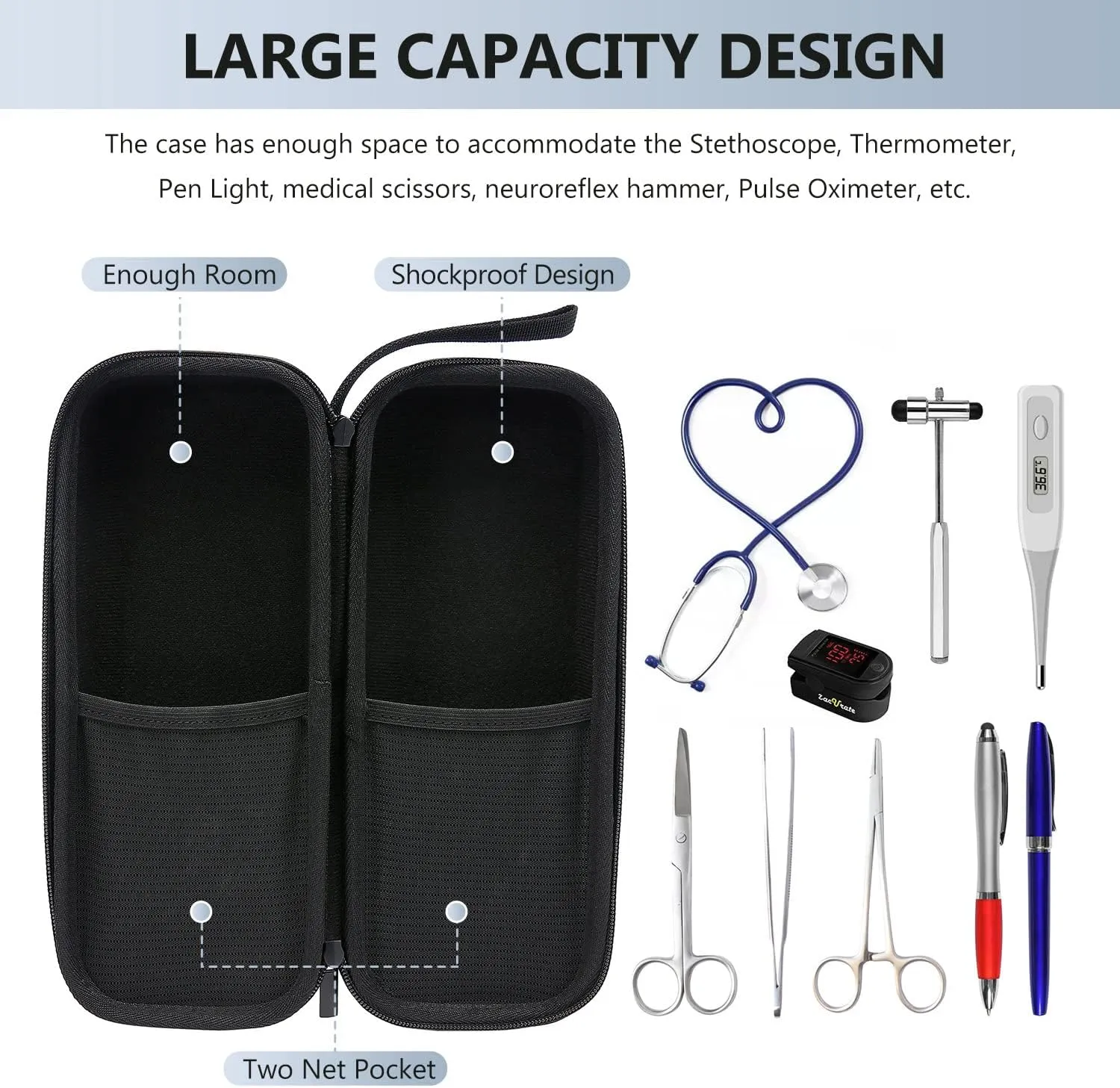 LOVEVOOK Nurse Backpack Laptop Backpack for Women with Stethoscope Case & USB Charging Port Anti Theft Travel Large Capacity Backpacks Doctor Bag Fits 17 Inch Laptop and Notebook,Grey