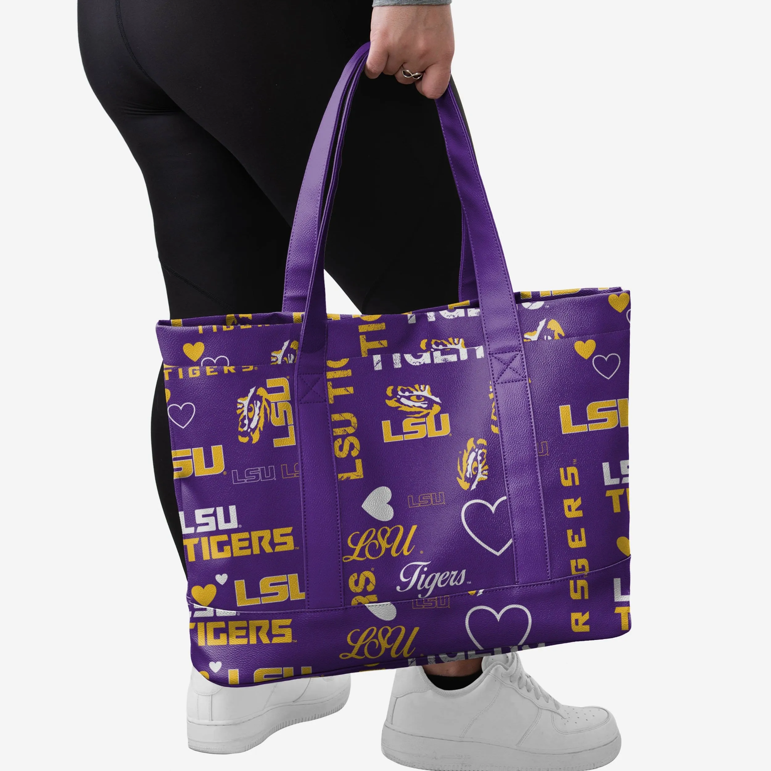 LSU Tigers Logo Love Tote Bag