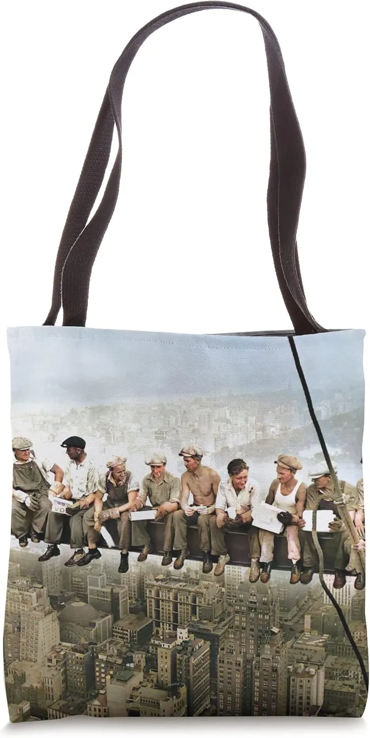 Lunch Atop a Skyscraper New York Ironworkers Photograph Tote Bag