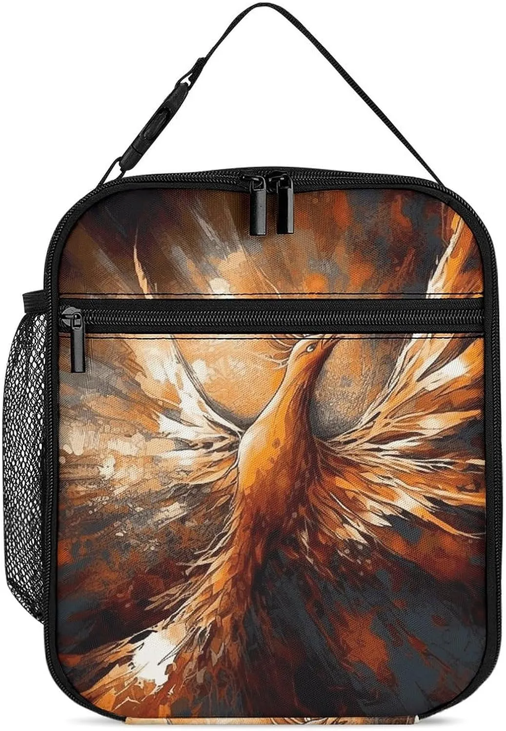 Lunch Bag Abstract Phoenix Lunch Box Portable Lunchbox Lunch Tote Bag Small Leakproof Cooler for Work Picnic Travel