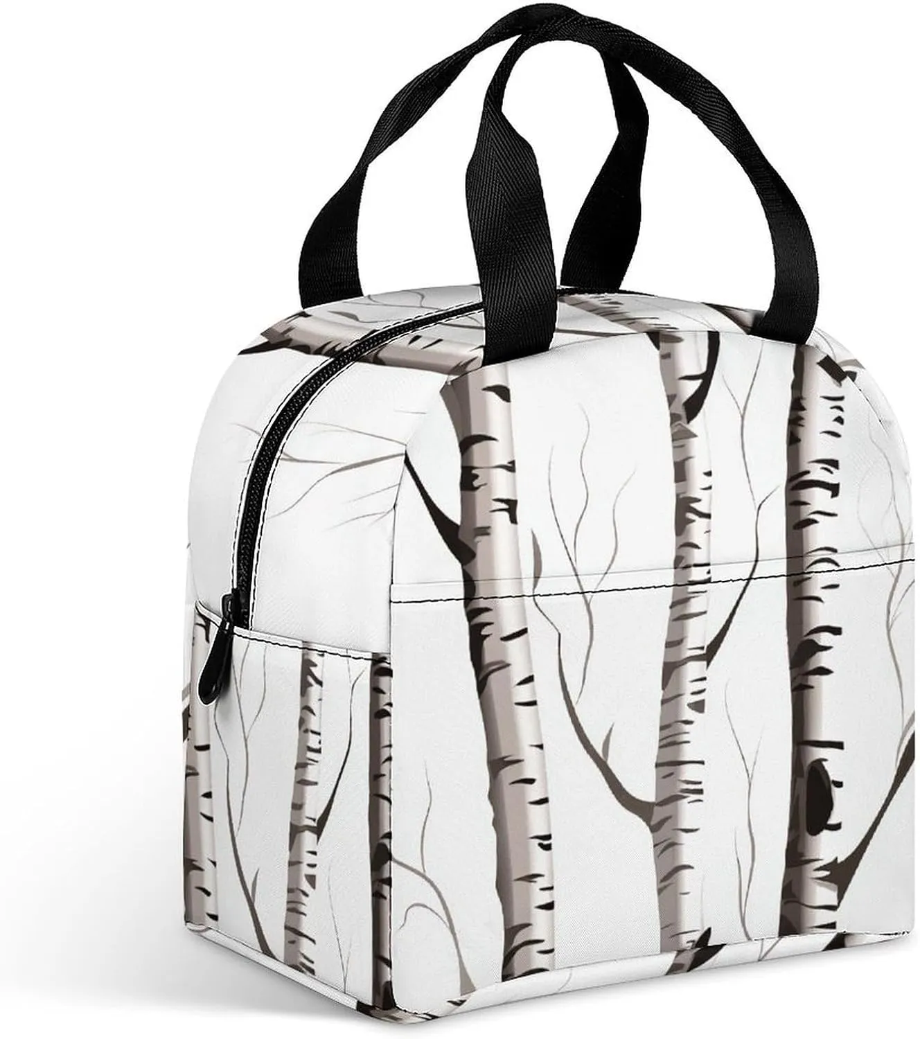 Lunch Bag for Women Men Birch Tree Lunch Box Lunch Tote Bag Small Leakproof Cooler for Work Picnic Travel