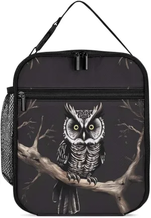 Lunch Bag, Late Night Owl Printed Lunch Bag,durable Lunch Bag,portable Lunch Bag,insulated Lunch Bag,adult Lunch Bag