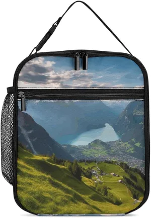 Lunch Bag, Switzerland Alps Printed Lunch Bag,outdoor Lunch Bag,travel Lunch Bag,universal Lunch Bag