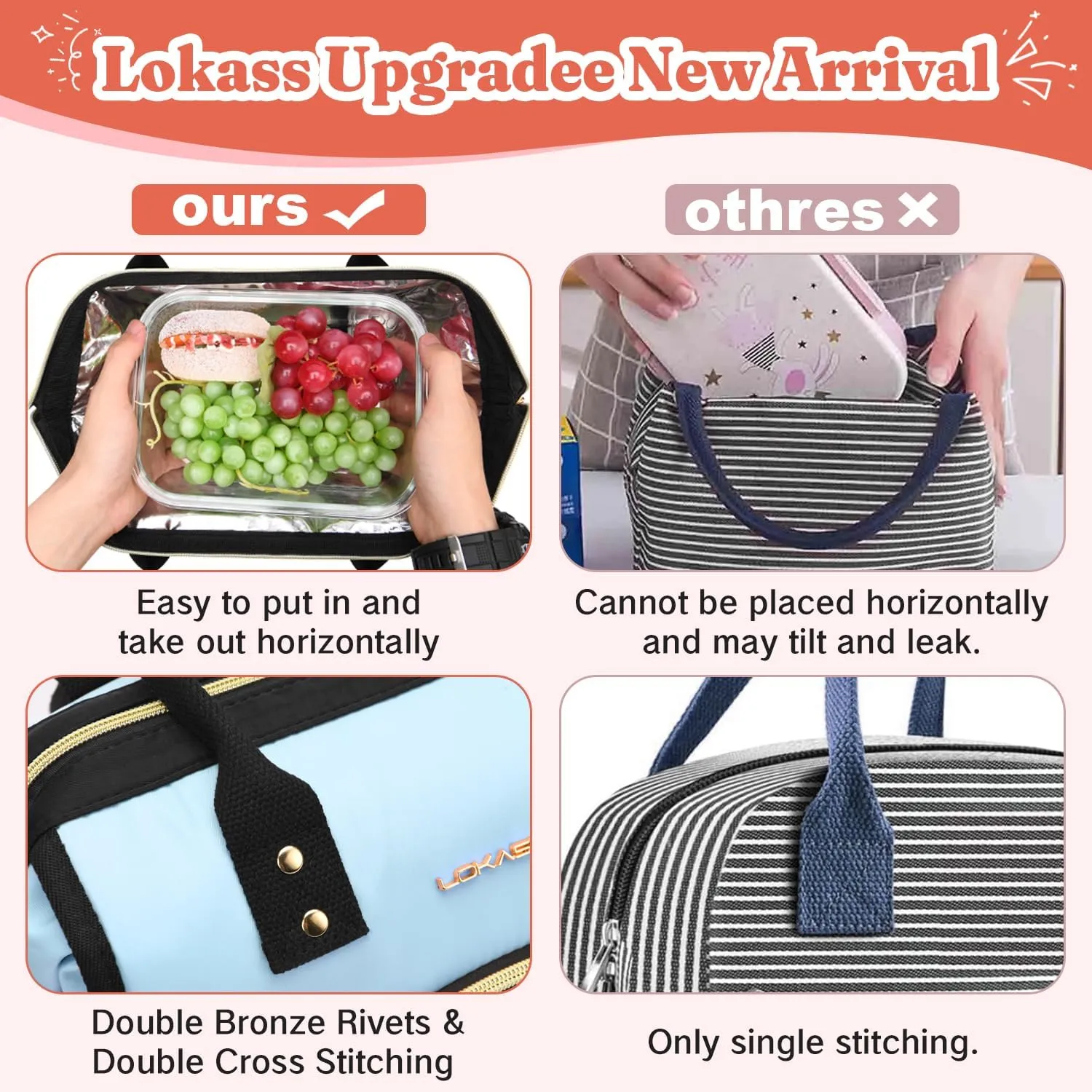 Lunch Bag Women Insulated Lunch Box Wide-Open Lunch Tote Bag Large Drinks Holder Durable Nylon Thermal Snacks Organizer for Men Adults Work Picnic Hiking Beach Fishing, Lake Green   Black