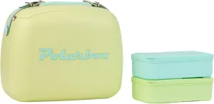 Lunch Tote Cooler Bag | Retro Lunch Box Picnic Reusable Lunch Bag Vintage Mini Cooler Hand Bag Includes 2 Food Containers! Food & Drinks Work, Travel, Beach, Camping Hiking 6L (Lime Cyan)