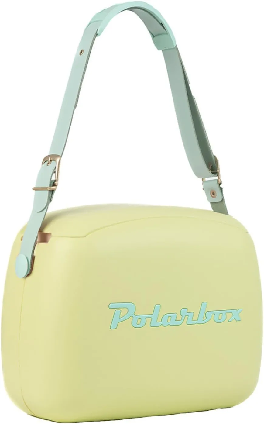 Lunch Tote Cooler Bag | Retro Lunch Box Picnic Reusable Lunch Bag Vintage Mini Cooler Hand Bag Includes 2 Food Containers! Food & Drinks Work, Travel, Beach, Camping Hiking 6L (Lime Cyan)